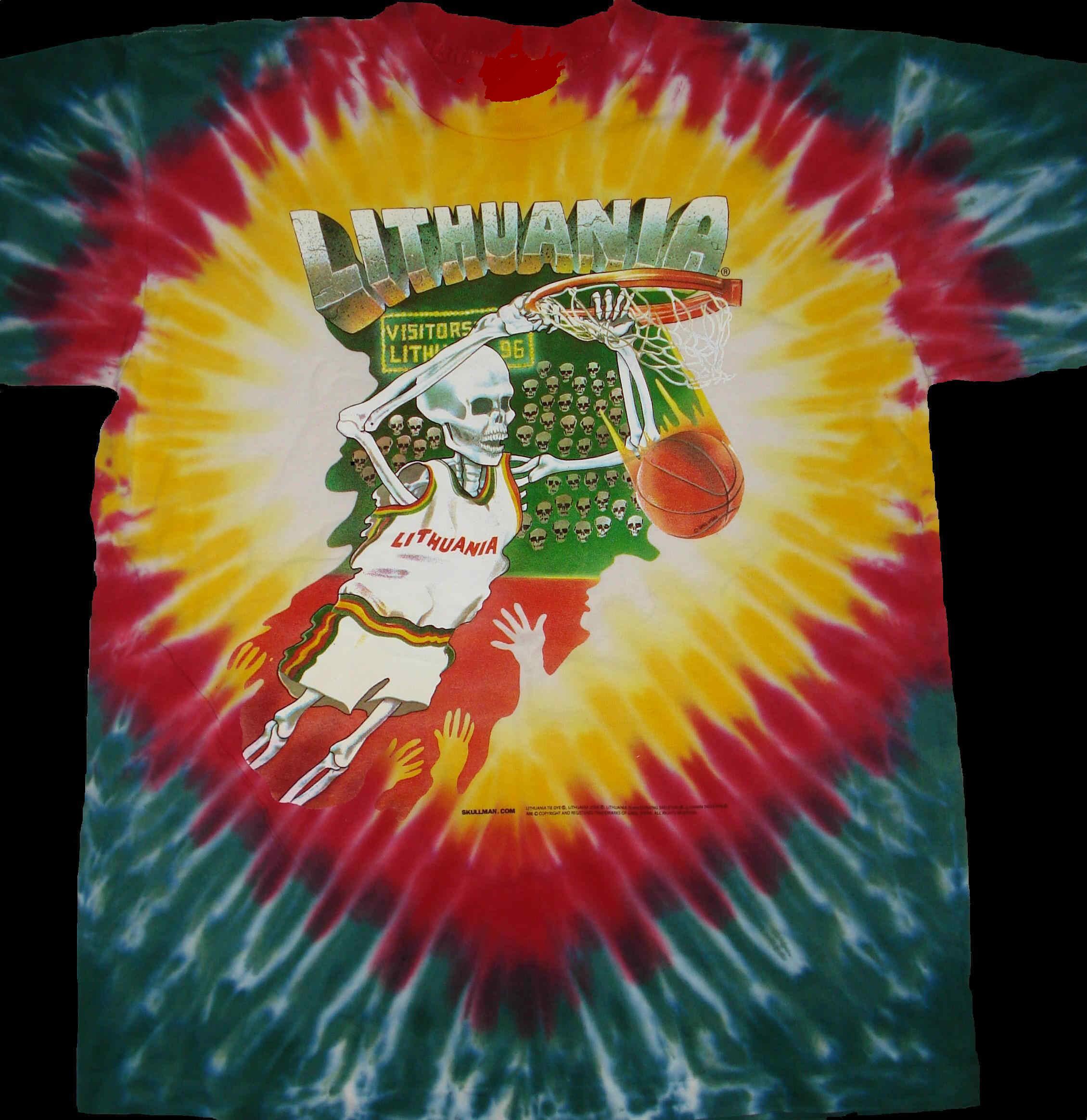 Lithuania tie dye, lithuania basketball tie dye, lithuanian basketball tie dye tshirt, lithuania tie dye tshirts