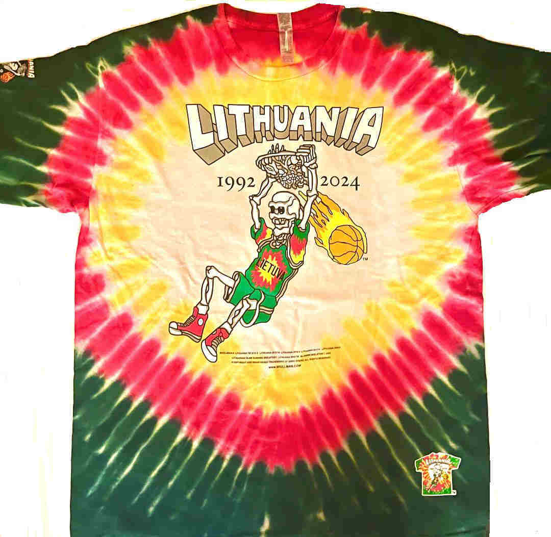 2024 Edition Lithuanian basketball tie dye tshirt