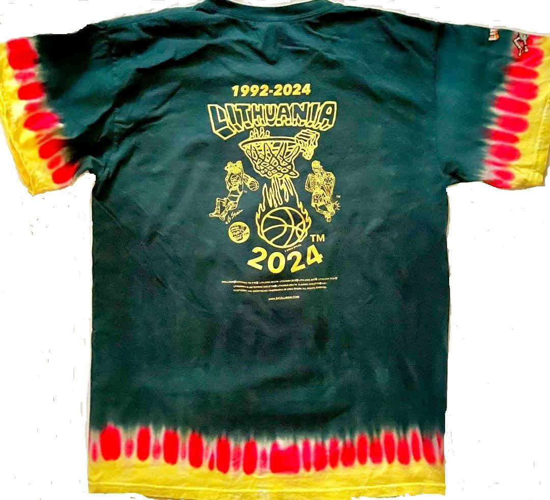 Lithuania basketball tie dye tshirt
